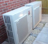Ecodan air source heat pump for space heating in Newport from Mitsubishi